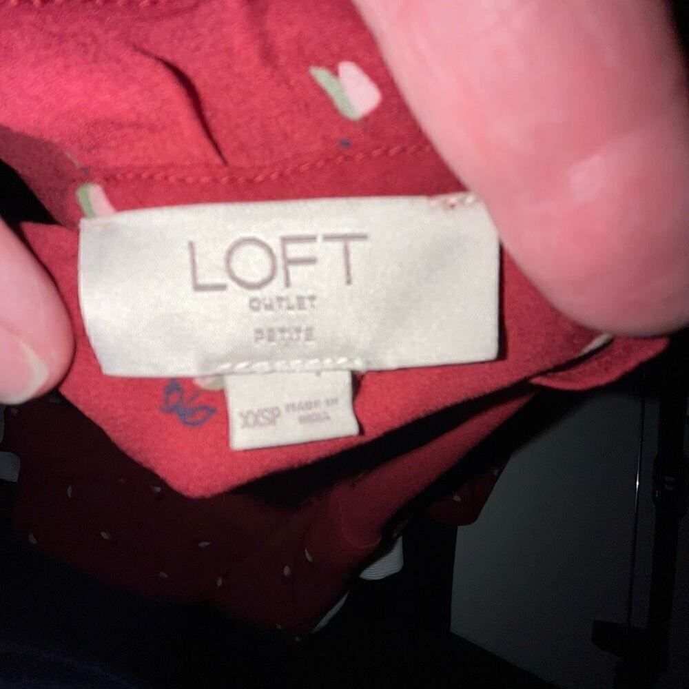 ‎Loft Outlet maroon blouse - Picture 4 of 4